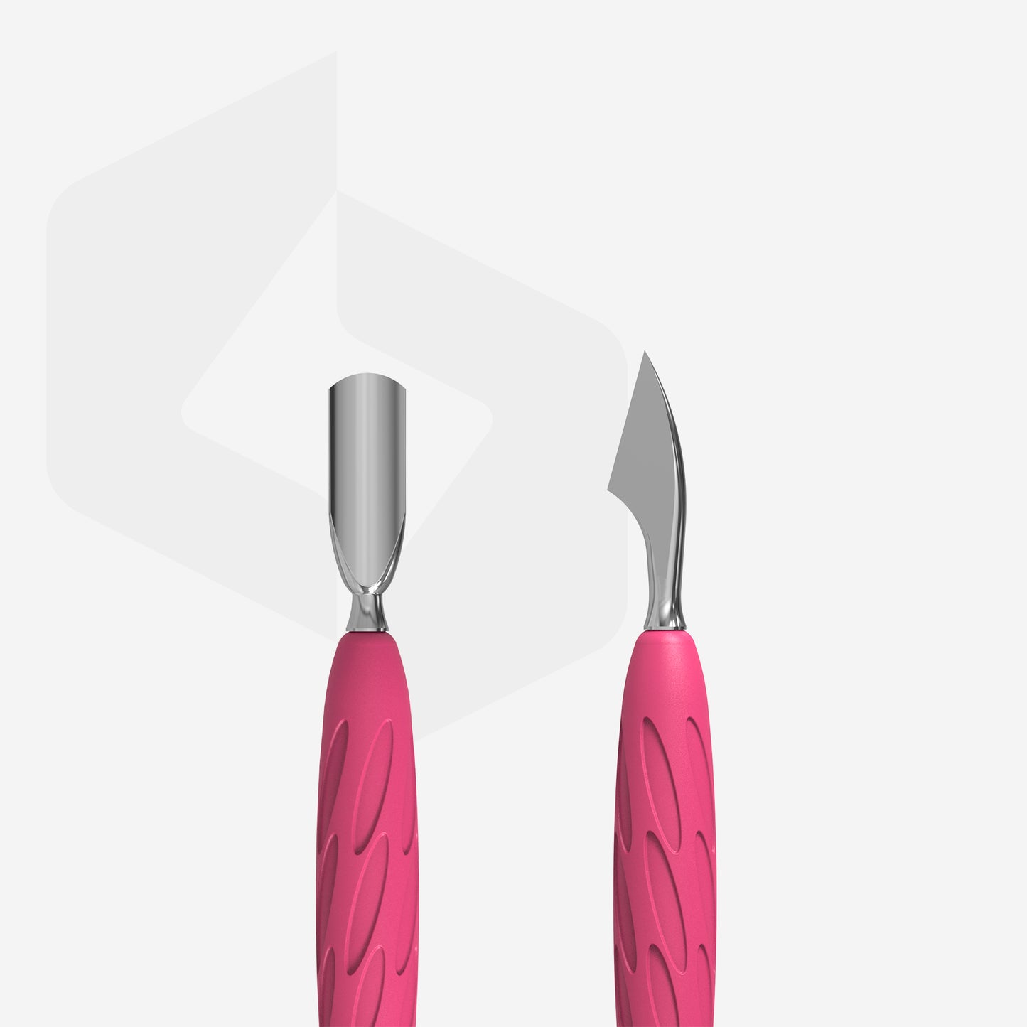 Nagelhautschieber Mit Silikongriff "Gummy" UNIQ 10 TYP 3 (Schmaler Runder Schieber + Beil)