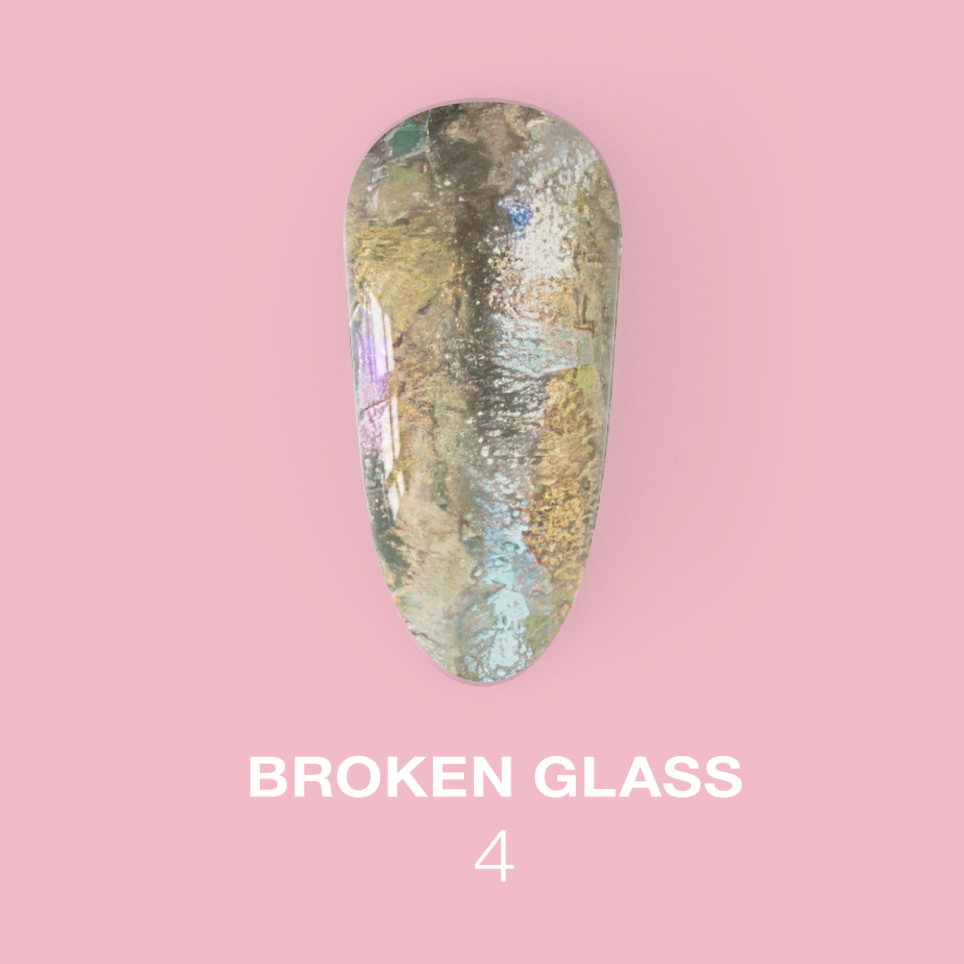 Broken Glass Dry Nail Glitter Set 6-teilig