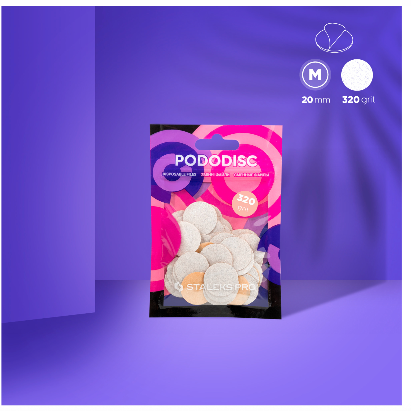 Ersatzfeilen Für Pedikür-Scheibe PODODISC STALEKS PRO M (50 Stück) 320 grid