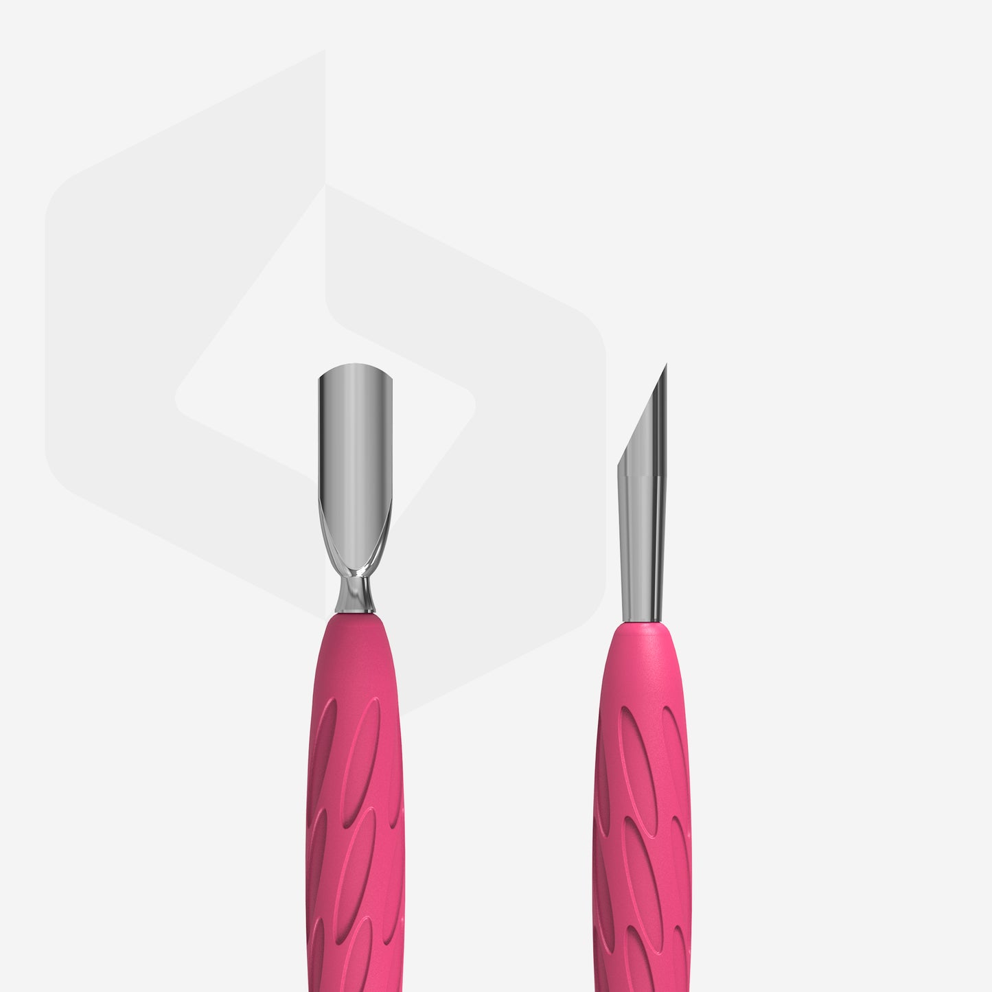 Nagelhautschieber Mit Silikongriff "Gummy" UNIQ 10 TYP 2 (Schmaler Runder Schieber + Schräger Schieber)