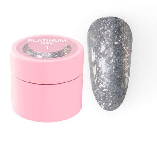 Platinum Gel Nagelglitter Nr. 1 5ml