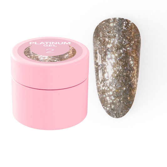 Platinum Gel Nagelglitter Nr. 2 5ml