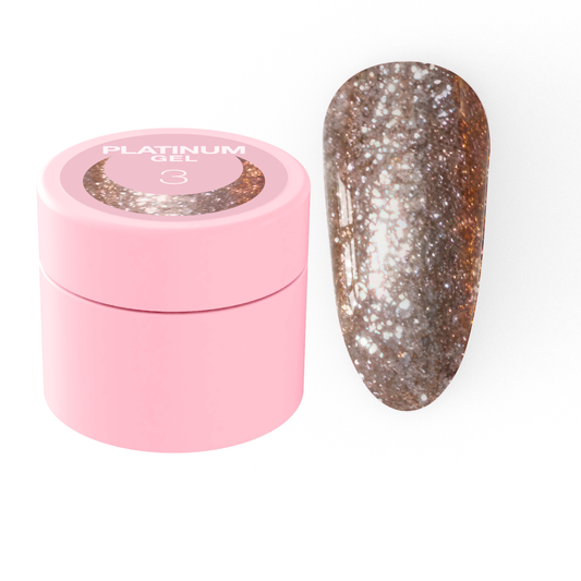 Platinum Gel Nagelglitter Nr. 3 5ml