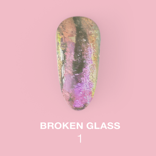 Broken Glass Dry Nail Glitter Set 6-teilig