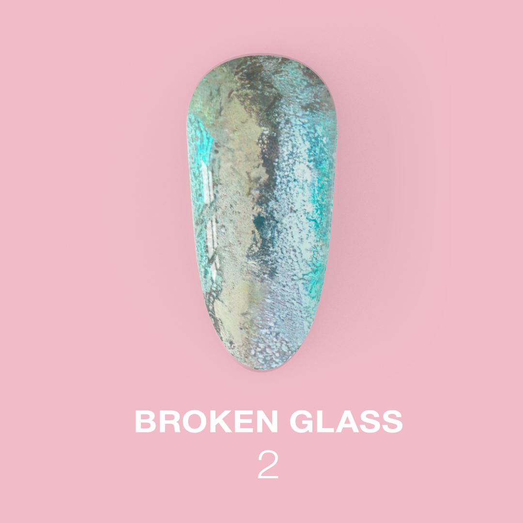 Broken Glass Dry Nail Glitter Set 6-teilig