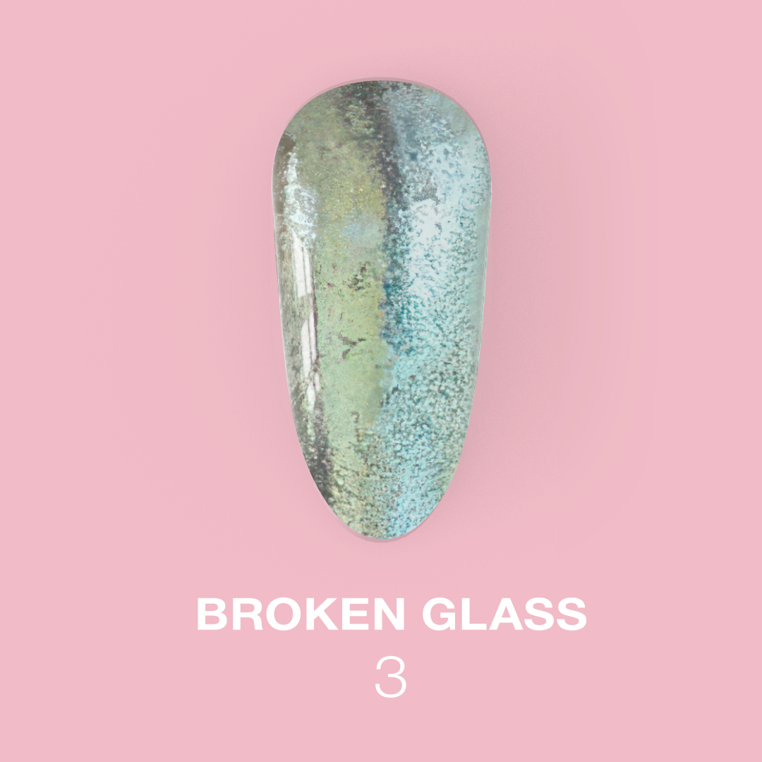 Broken Glass Dry Nail Glitter Set 6-teilig