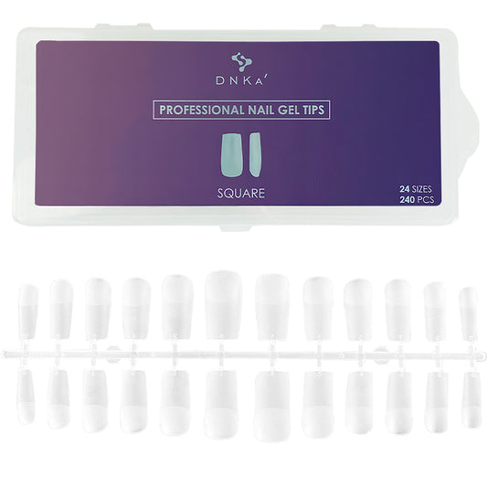 DNKa' Professional Nail Gel Tips Square, 240pcs