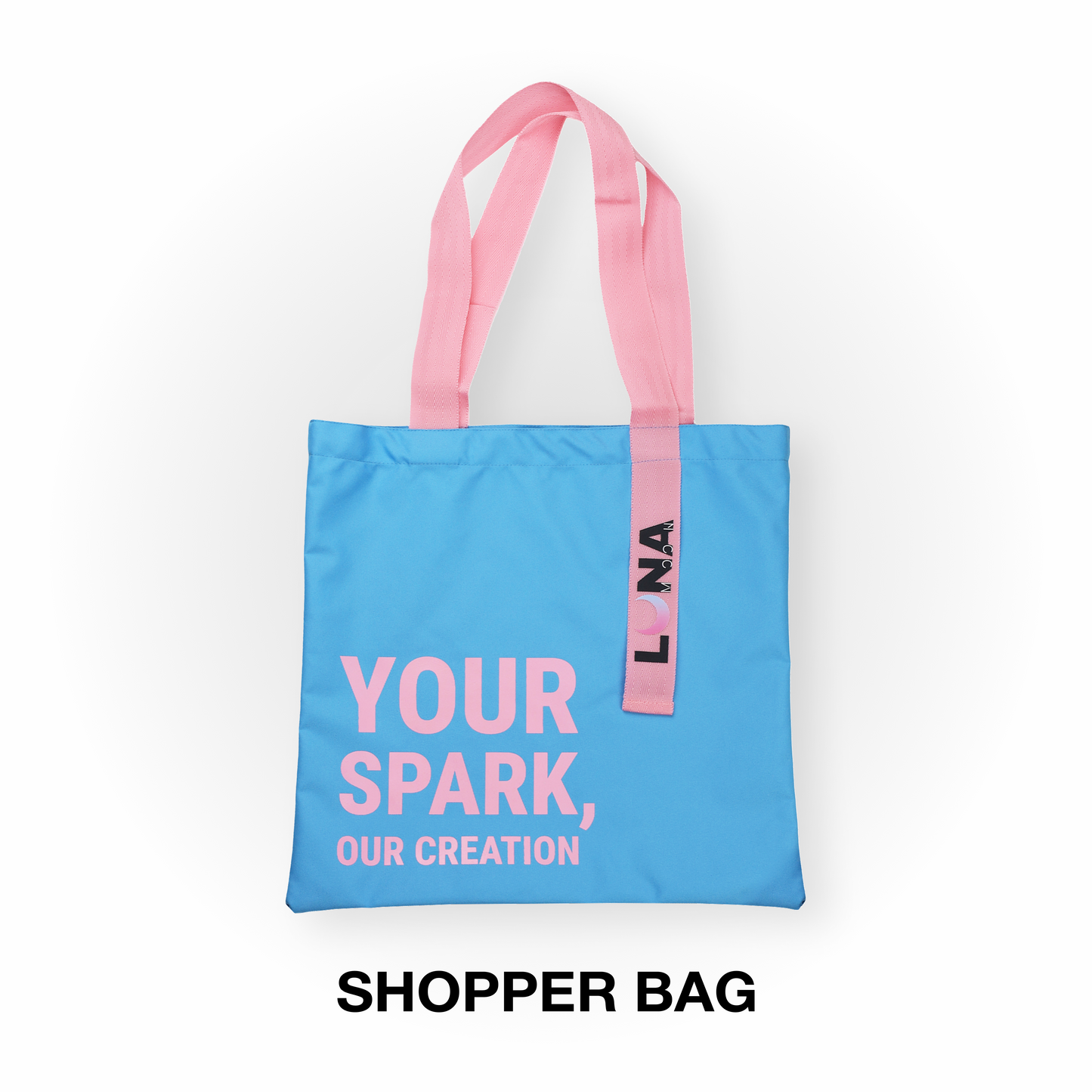 Eco bag with ribbon blue