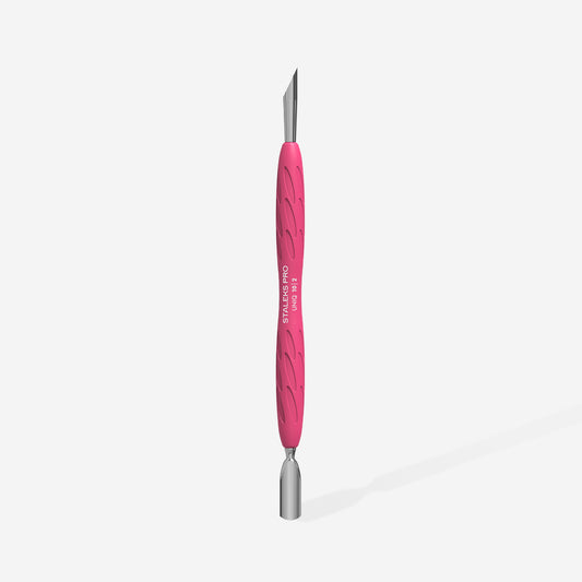 Nagelhautschieber Mit Silikongriff "Gummy" UNIQ 10 TYP 2 (Schmaler Runder Schieber + Schräger Schieber)